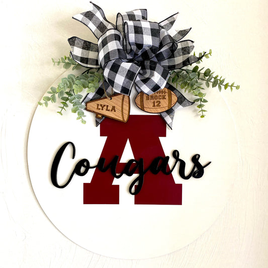 Friday Night Lights Door Hanger - Ada Cougars