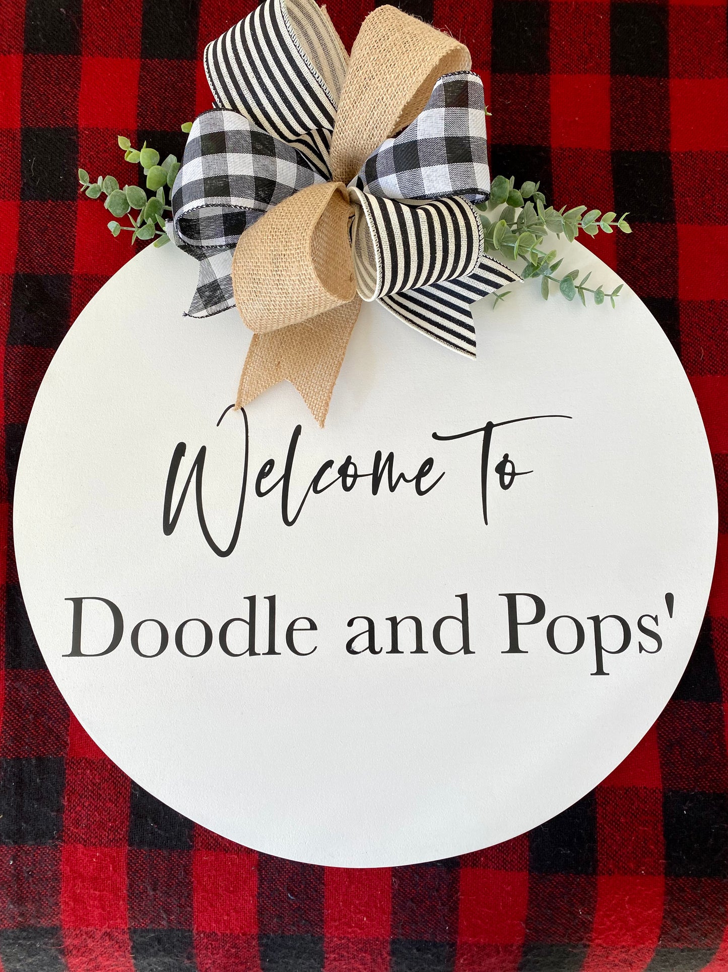 Custom Door Hanger - Welcome To Doodle and Pops