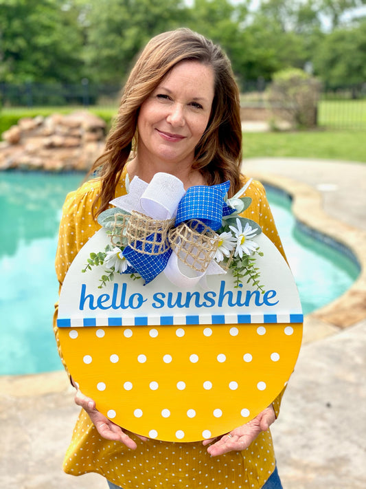 Hello Sunshine Round Door Hanger