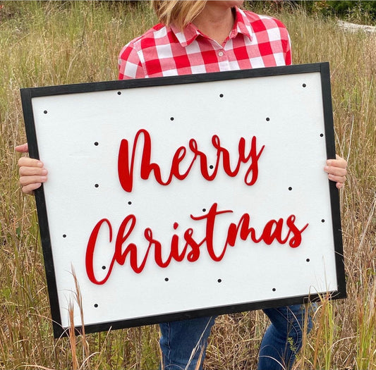 Merry Christmas Square Sign