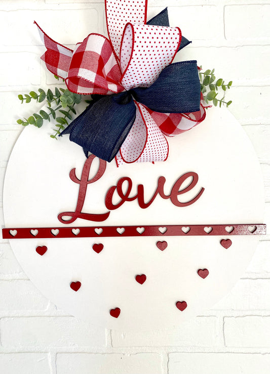 Round Door Hanger - Love