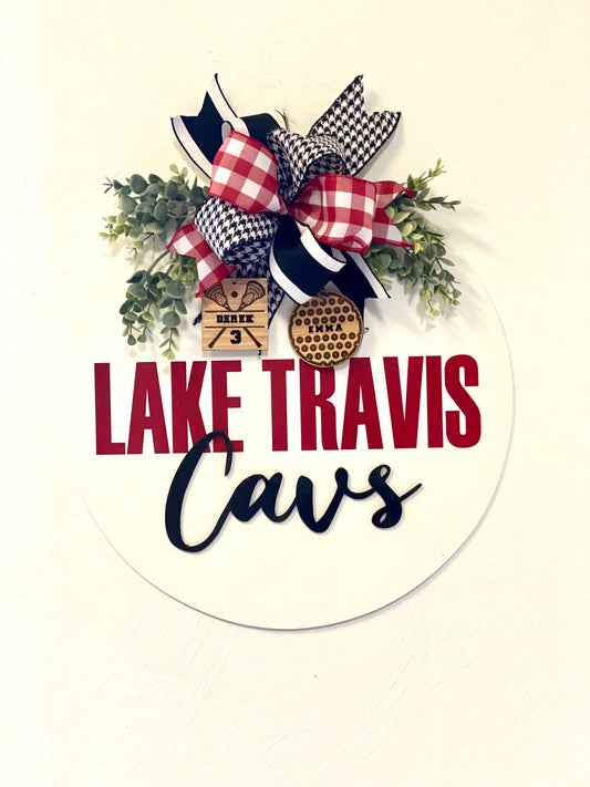 Friday Night Lights Door Hanger - Lake Travis Cavs