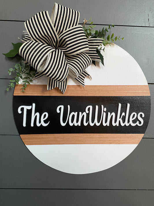 Custom Family Door Hanger - Van Winkles