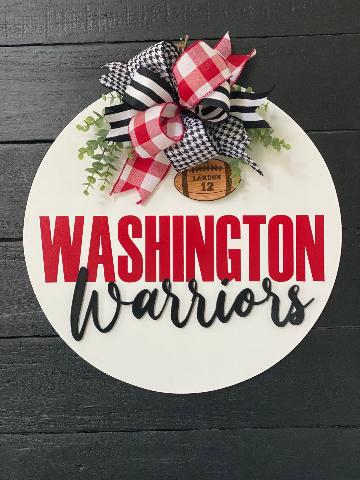 Friday Night Lights Door Hanger - Washington Warriors